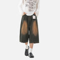Washed Vintage Denim Bermuda Shorts