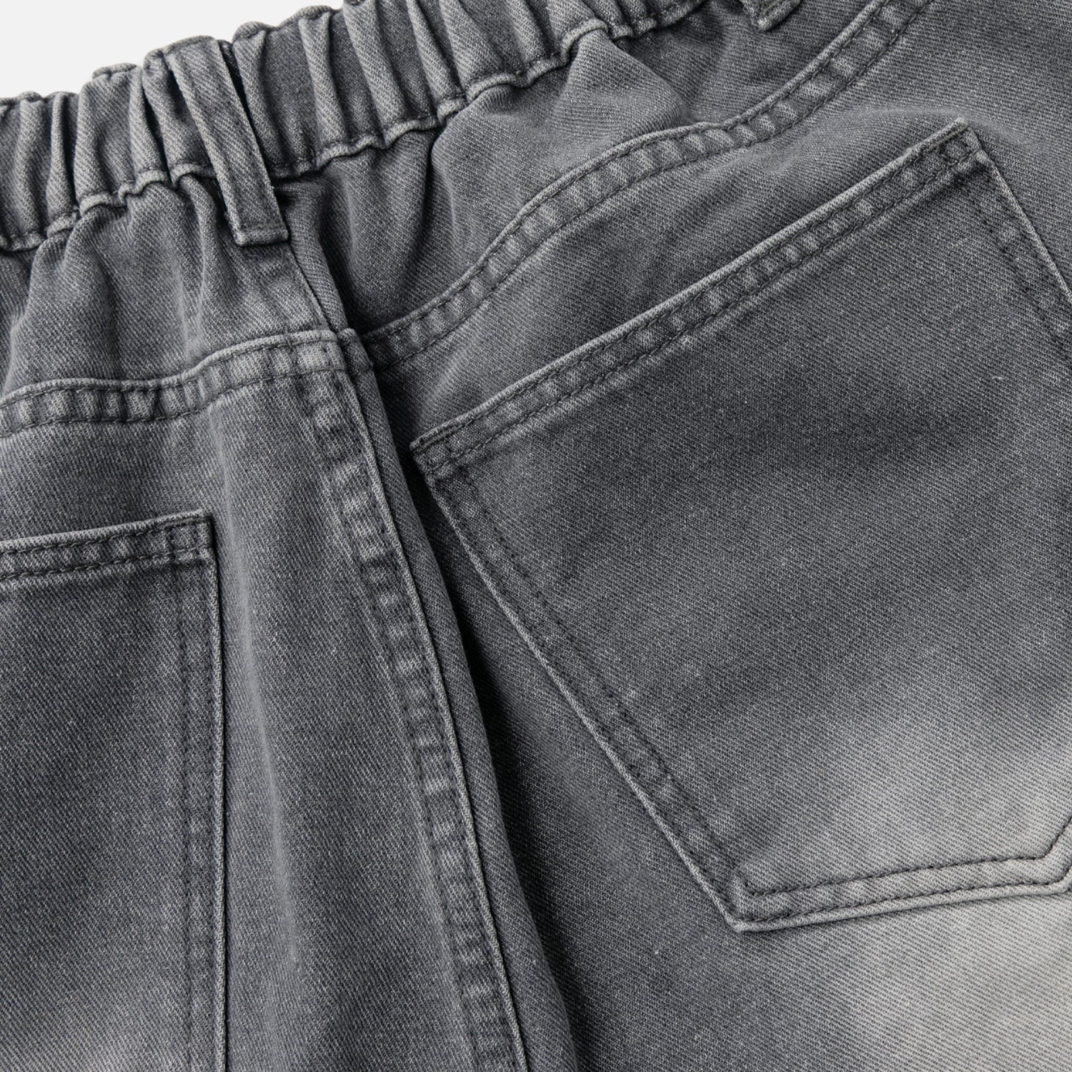 Ripped Washed Denim Shorts