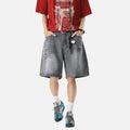 Zerrissene Jeans-Shorts mit Waschung