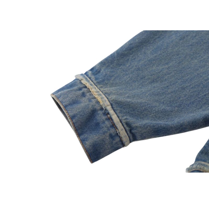 Chaqueta vaquera bordada con patchwork de estrellas retro