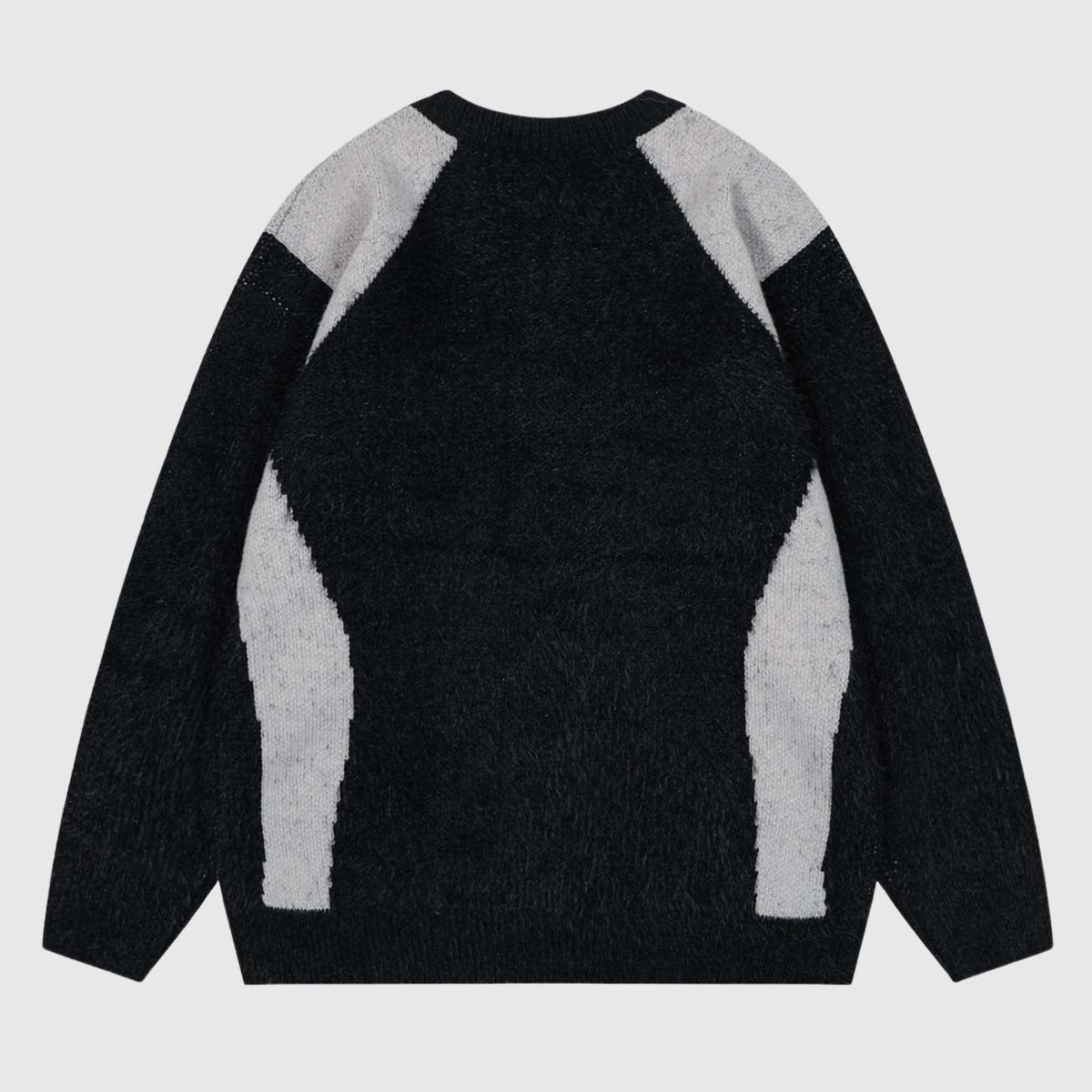 Colorblock Pattern Knit Sweater