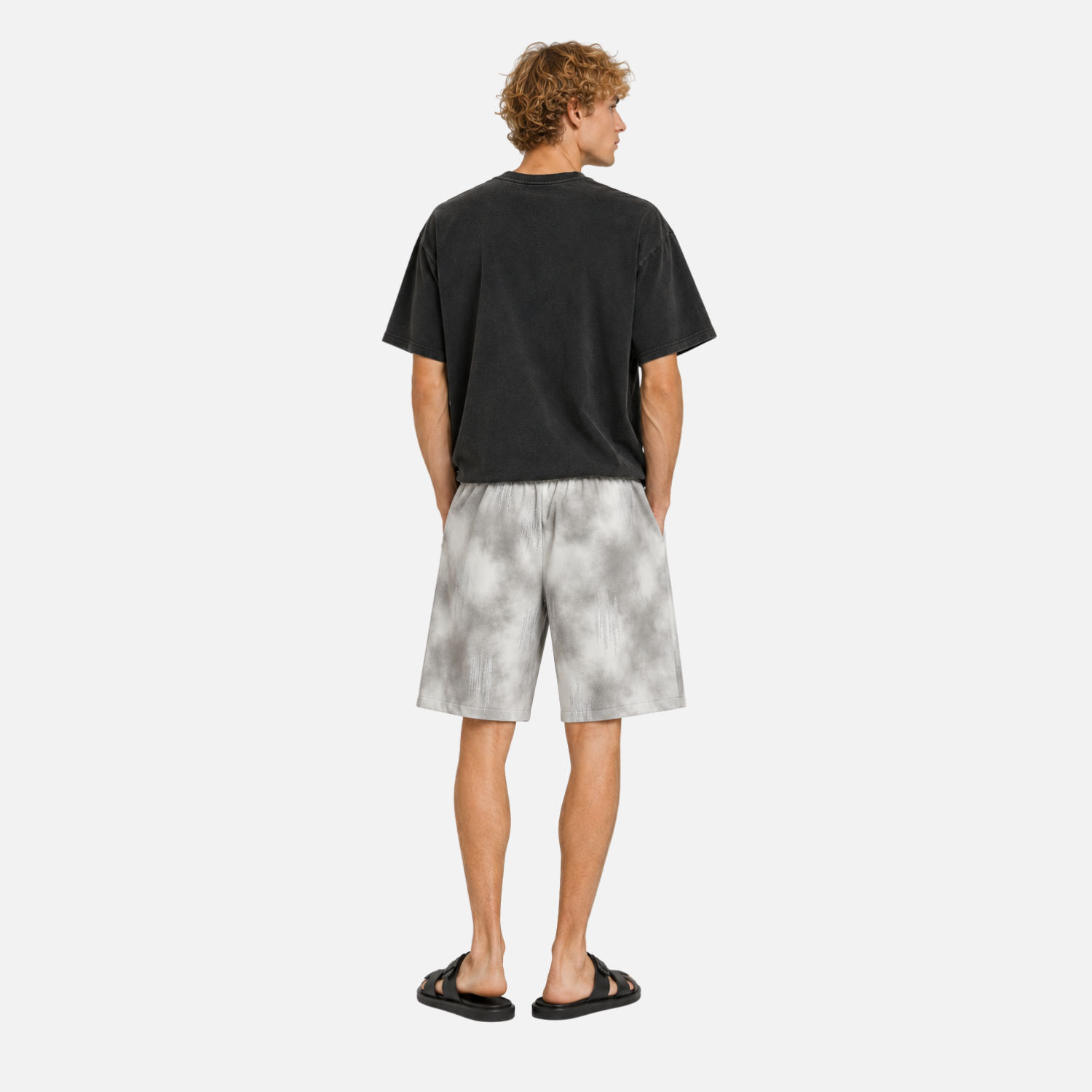 Tie-Dye Washed Casual Shorts
