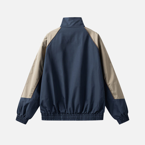 Giacca utility ricamata colorblock