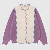 Soft Colorblock Knit Cardigan