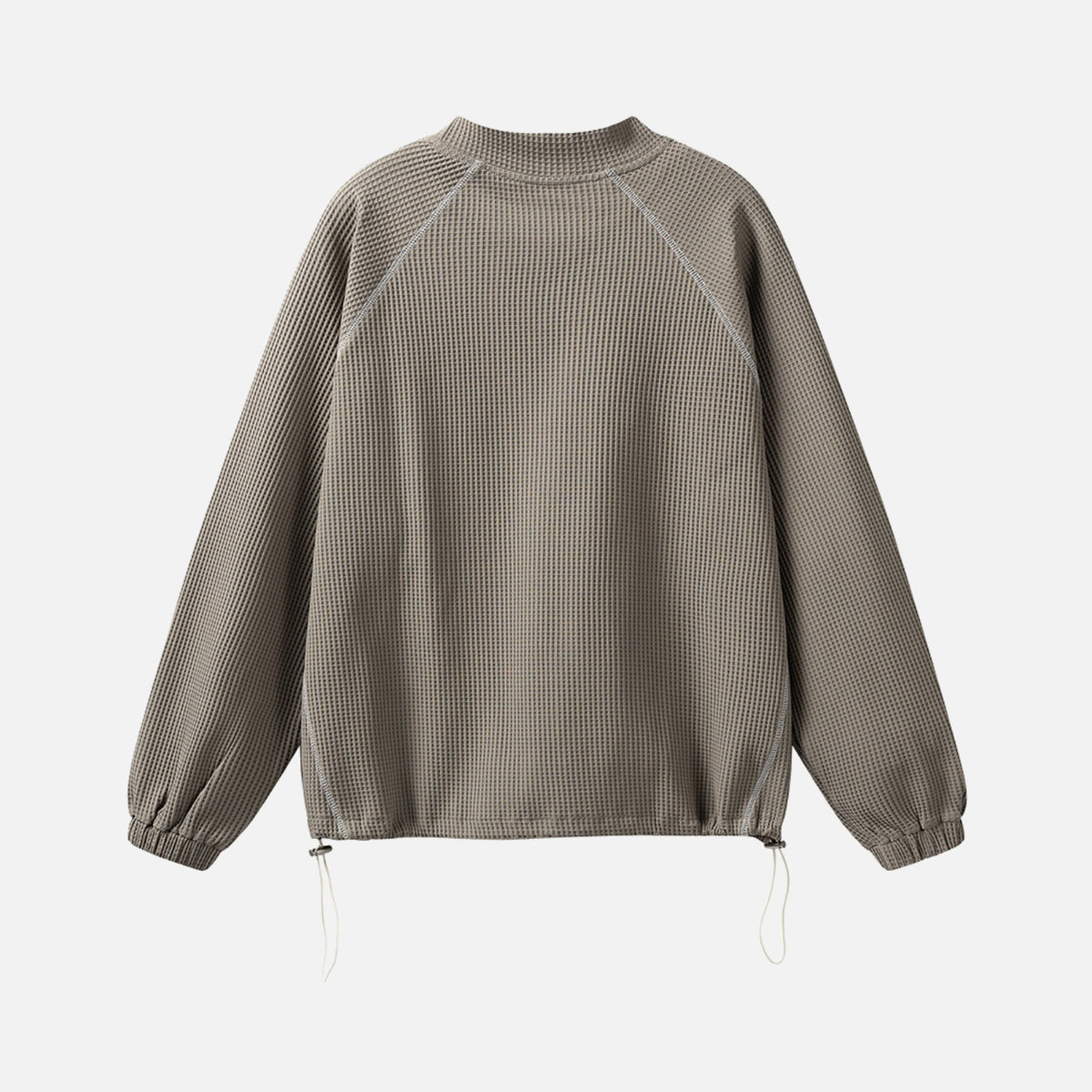 Embroidered Waffle Crewneck Sweatshirt