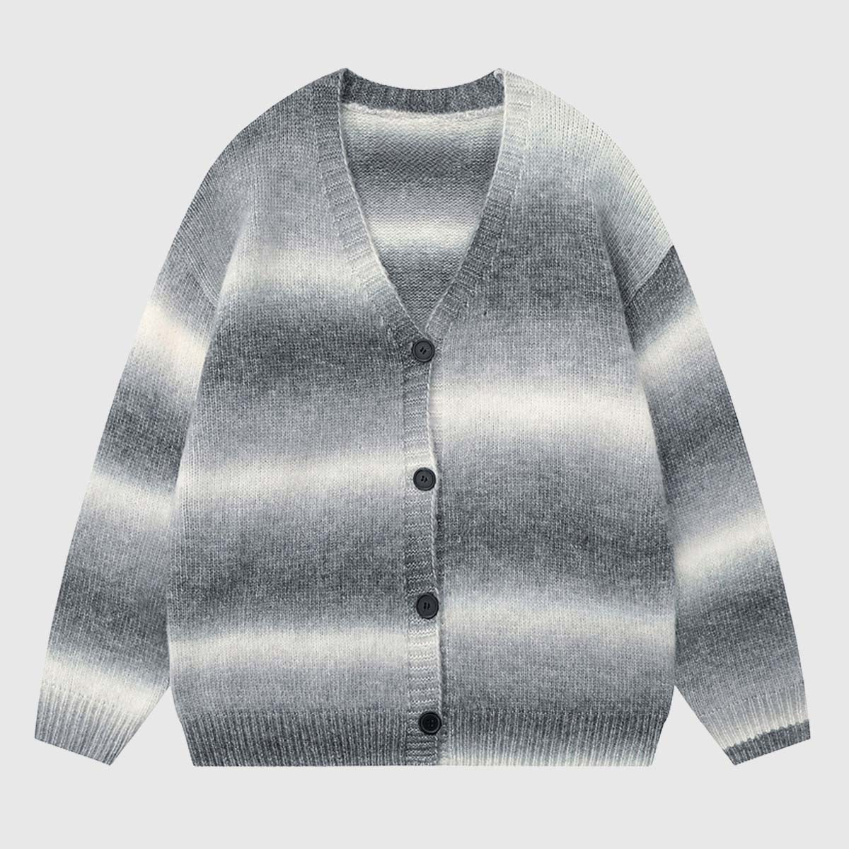 Gradient Stripe Cardigan