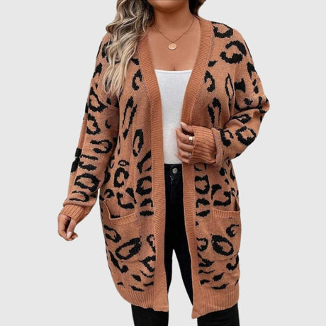 Leopard Printed Knit Cardigans
