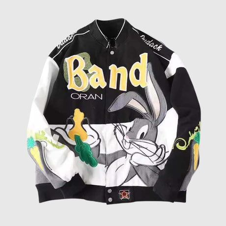 Cartoon Rabbit  Baseball Jacket