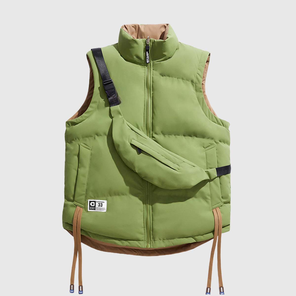 Two-Wear Puffer Vest With Bags