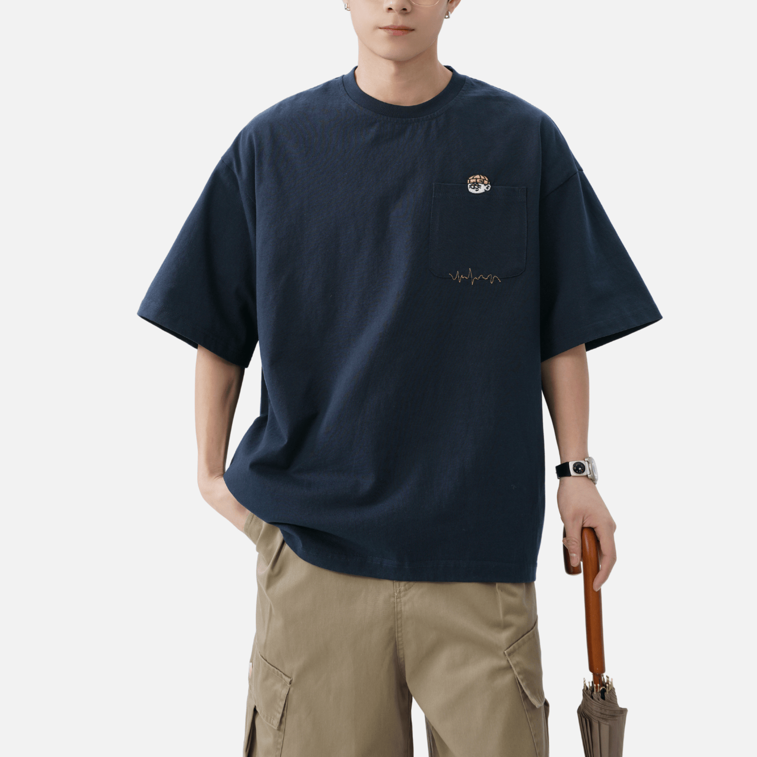 Retro Embroidery Cotton T-Shirt