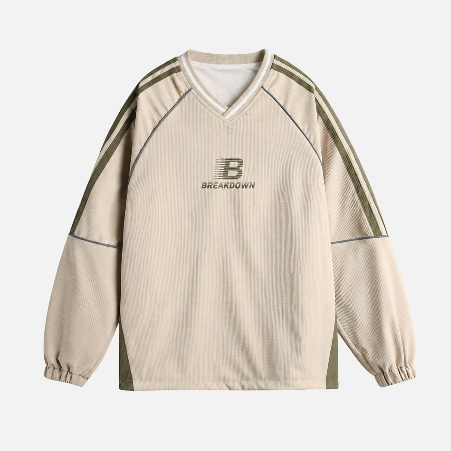 Printed V-Neck Sweatshirt