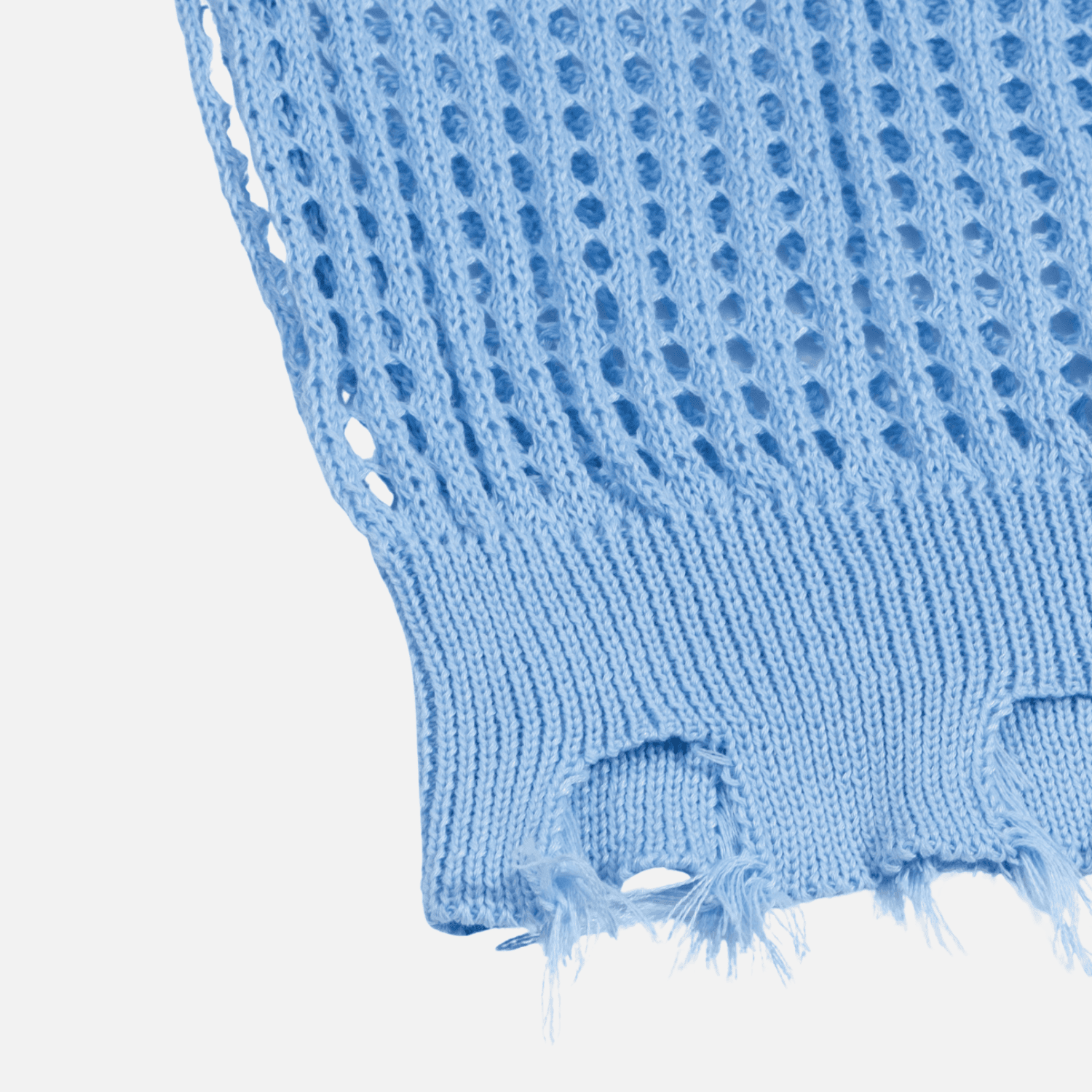 Distressed Letter Knit Vest