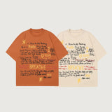 Casual Letter Print Tees