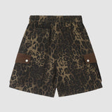 Leopard Print Drawstring Shorts