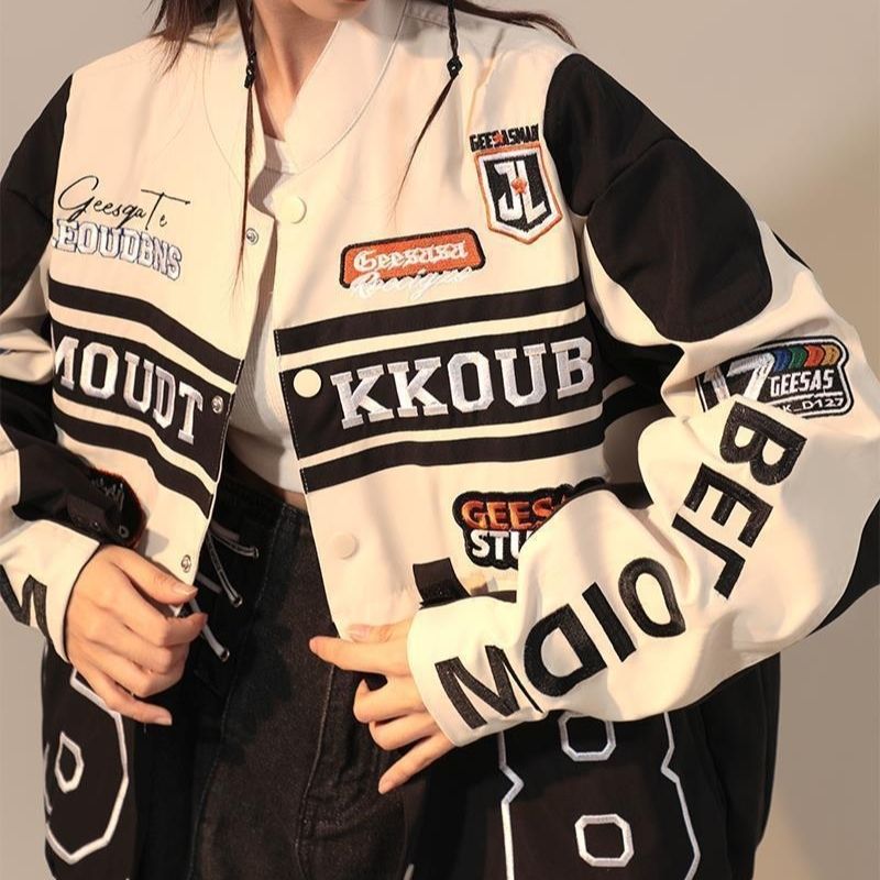 Removable  Racing Baseball Jacket