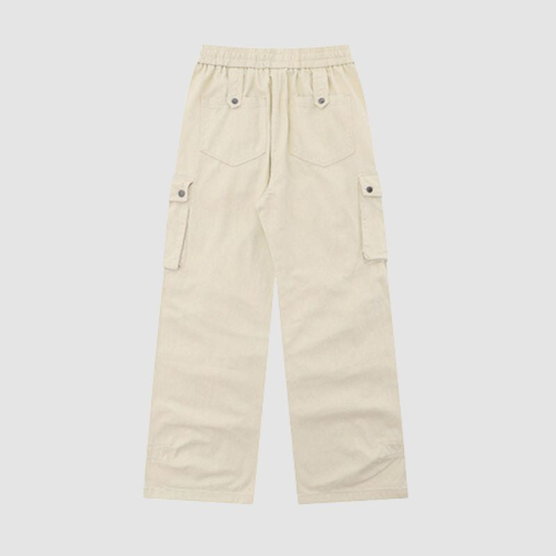 Pleated Multi Pocket Patch Cargo Pants