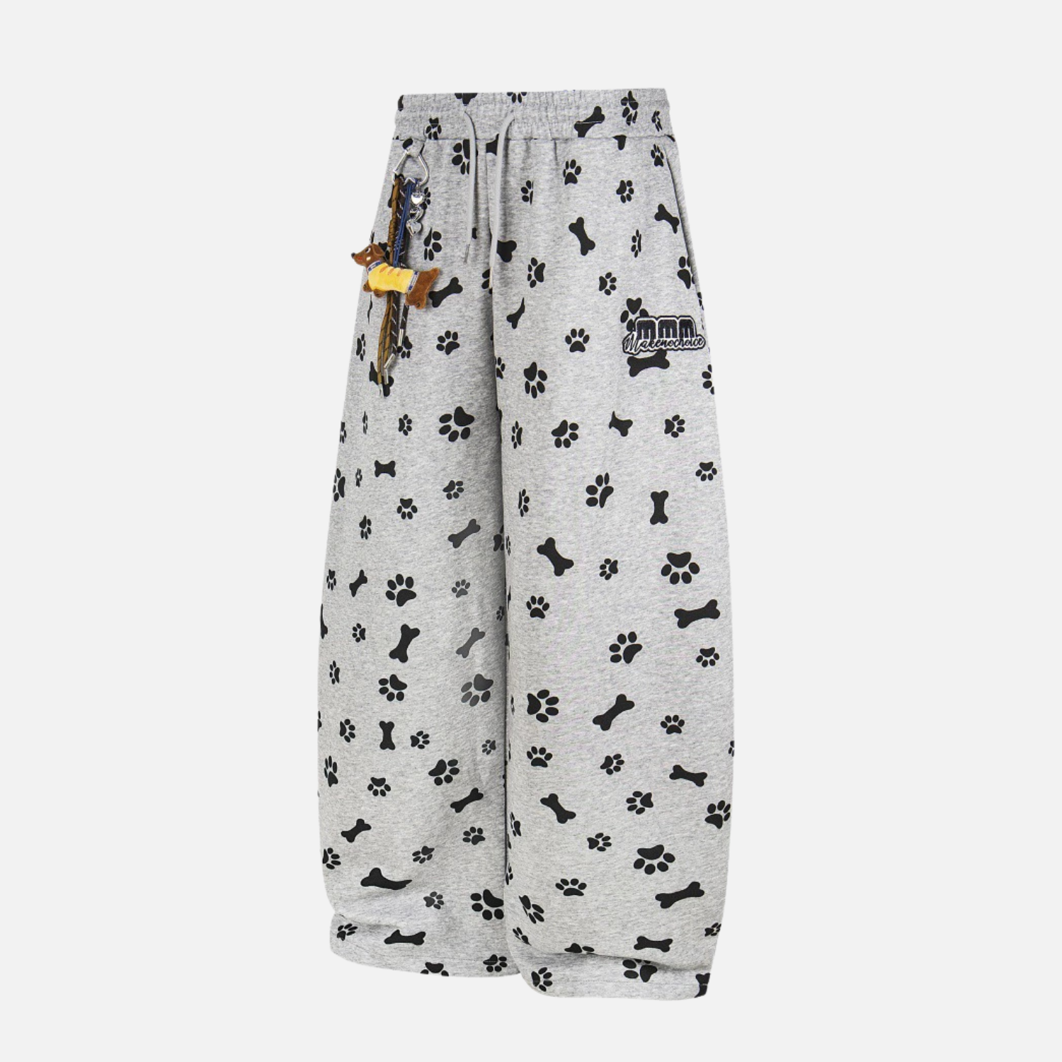 Allover Dog Print Baggy Pants
