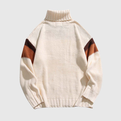 Colorblock Turtleneck Sweater