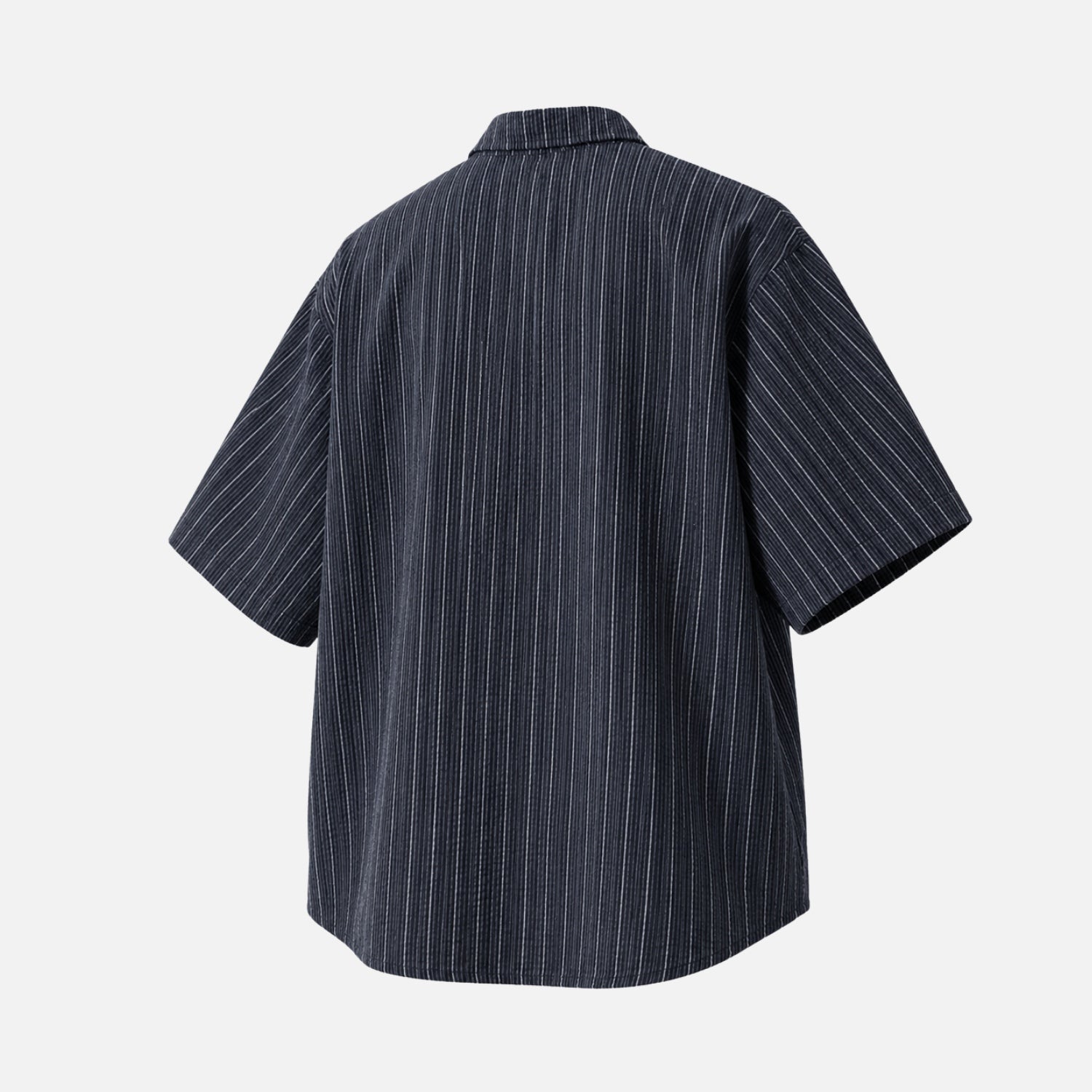 Textured Stripe Short-Sleeve Shirt