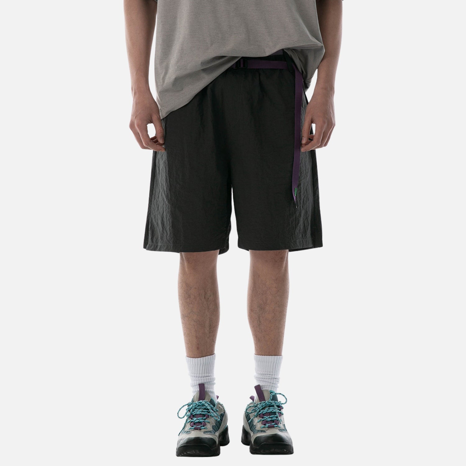 Colorblock Double-Waist Shorts