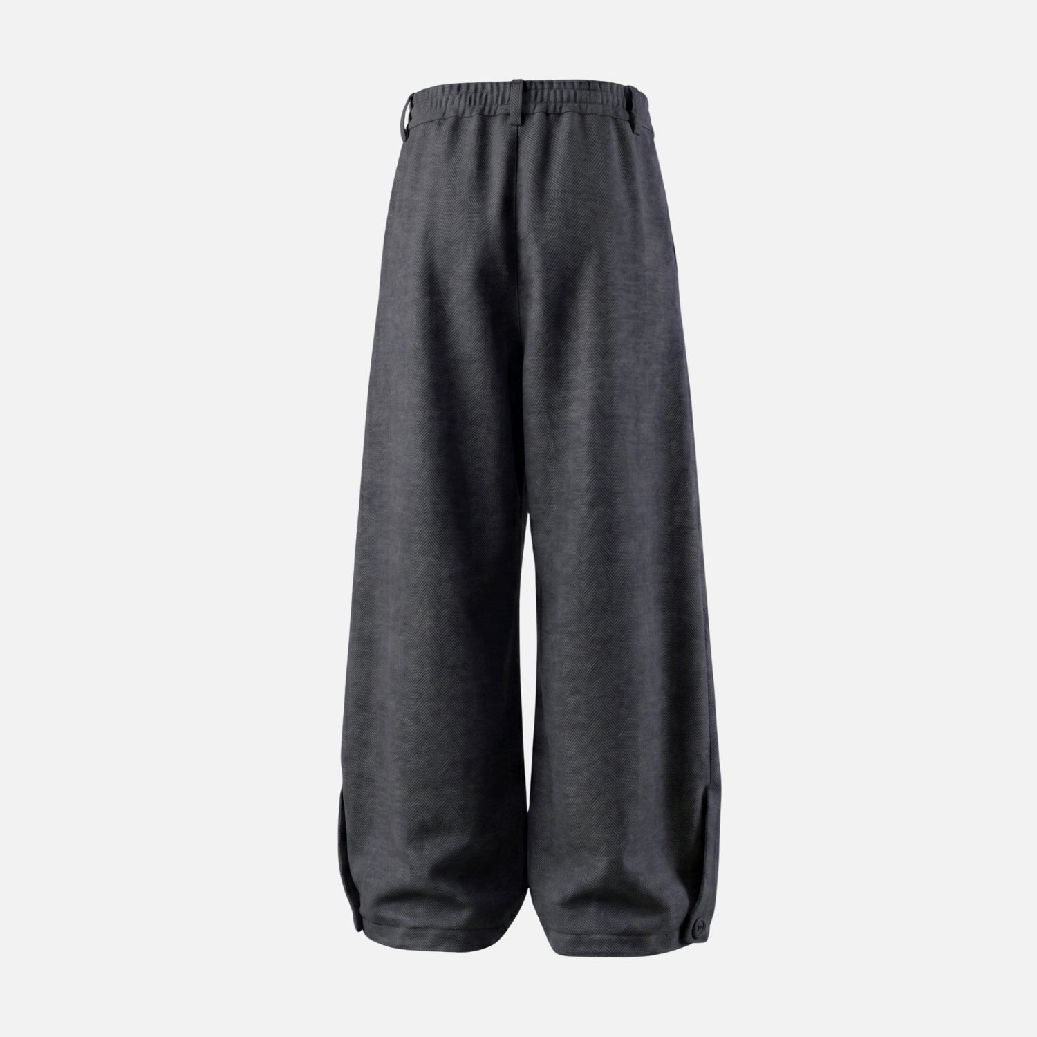 Vintage Old-Money Wool-Texture Trousers