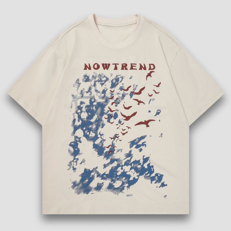 T-Shirt aus Baumwolle mit Graffiti-Print