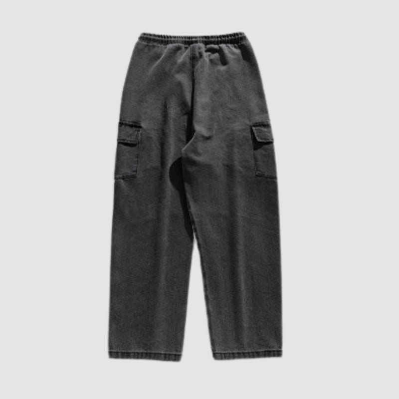 Pocket Patchwork Design Cargo Jeans