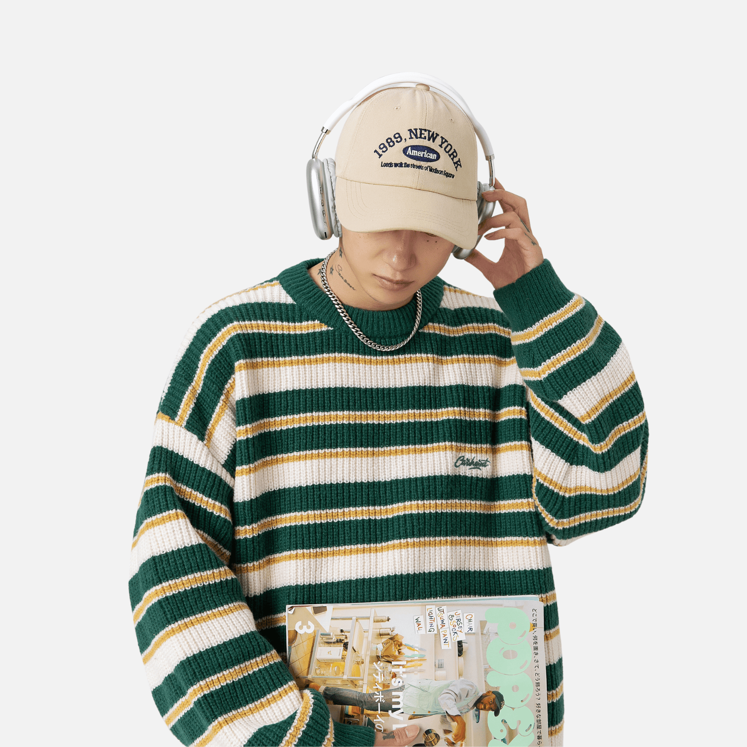 Heavyweight Striped Knit Sweater