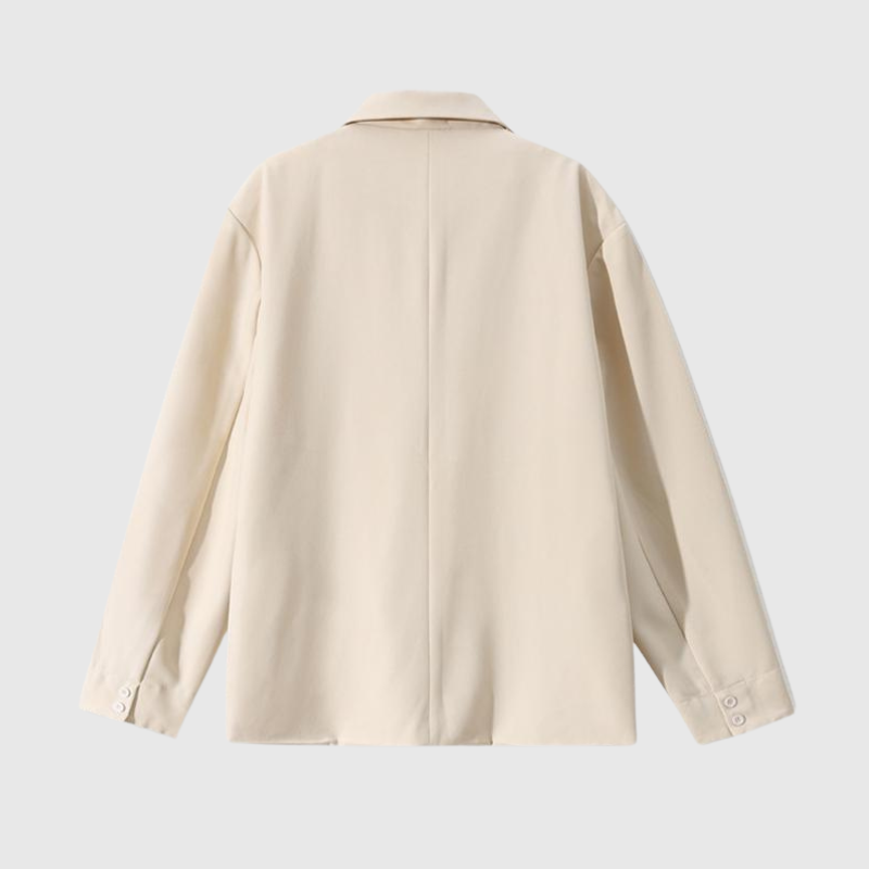 Blazer informal con bolsillos de parche