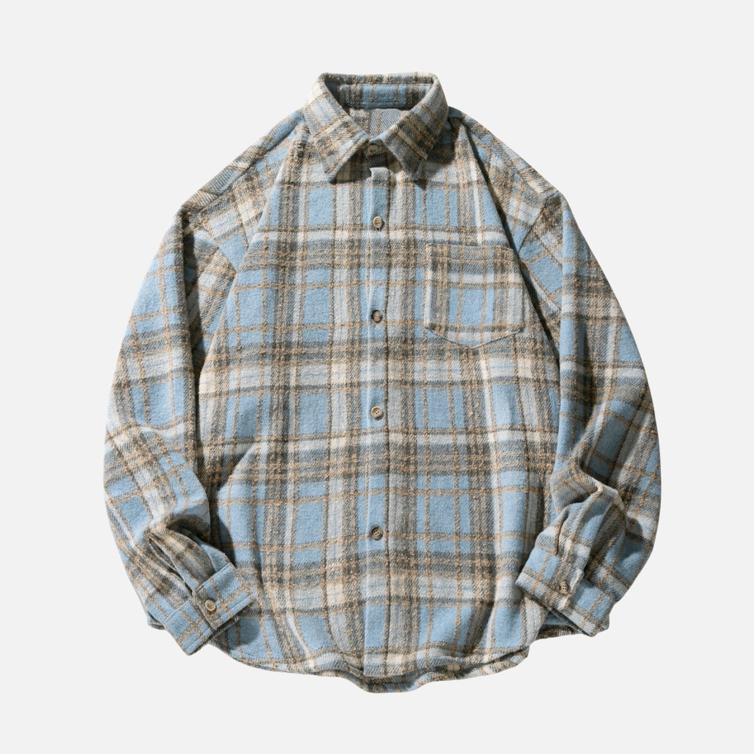 Vintage Plaid Long-Sleeve Shirt