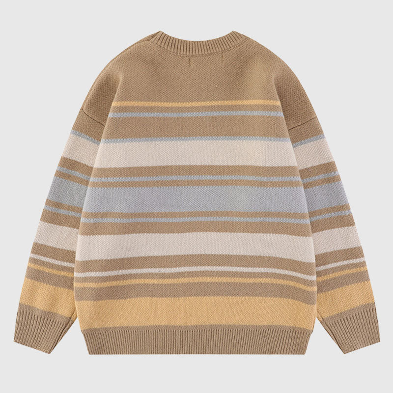 Color-blocked Stripe Sweater