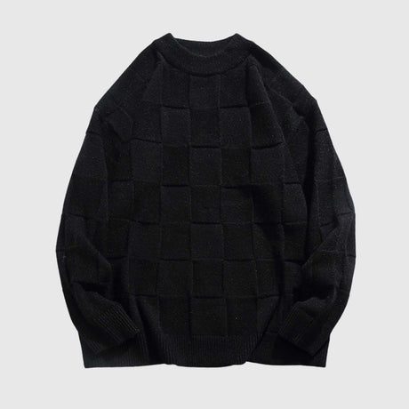 Chessboard Knit Sweater