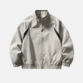 Colorblock Utility Stand Collar Jacket