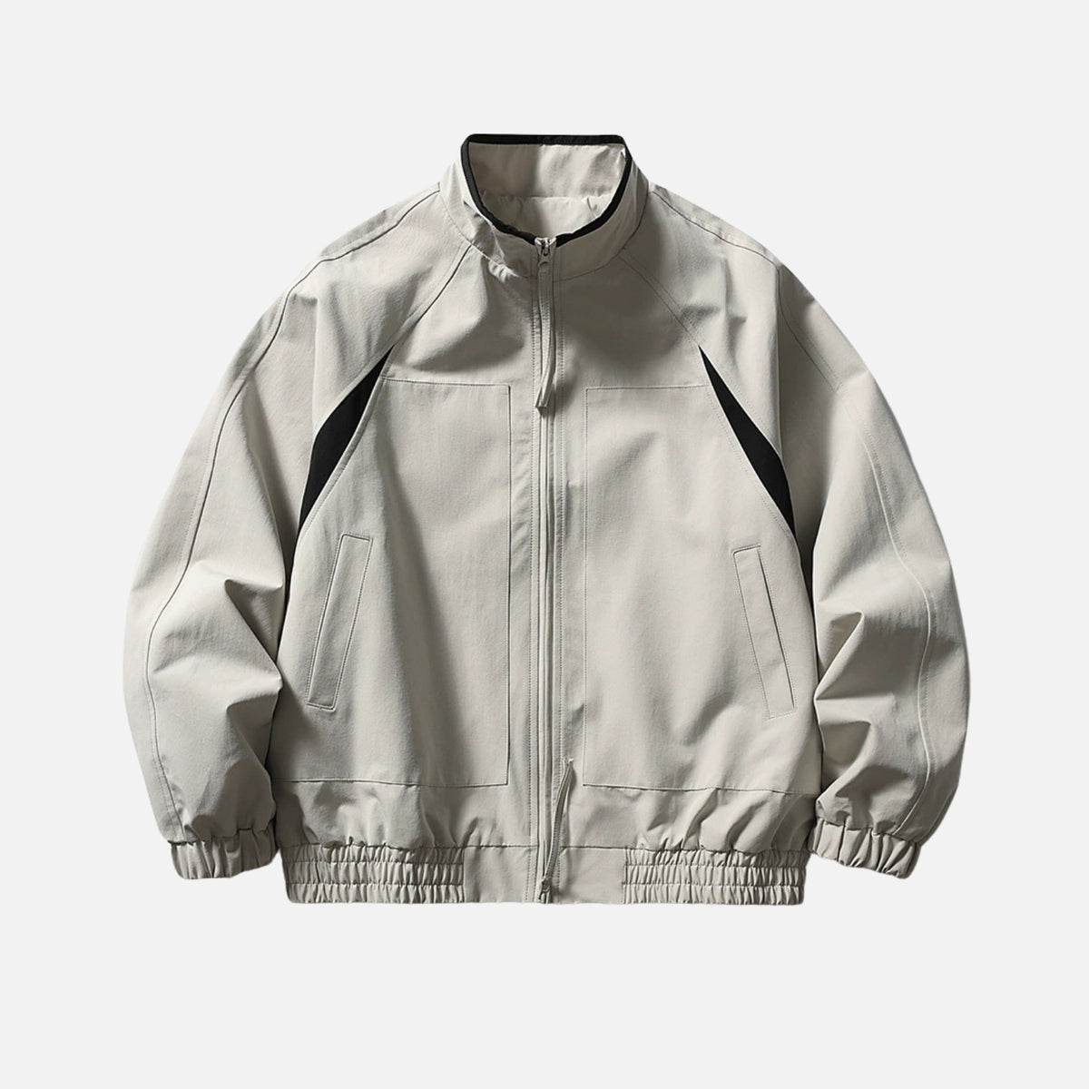 Colorblock Utility Stand Collar Jacket