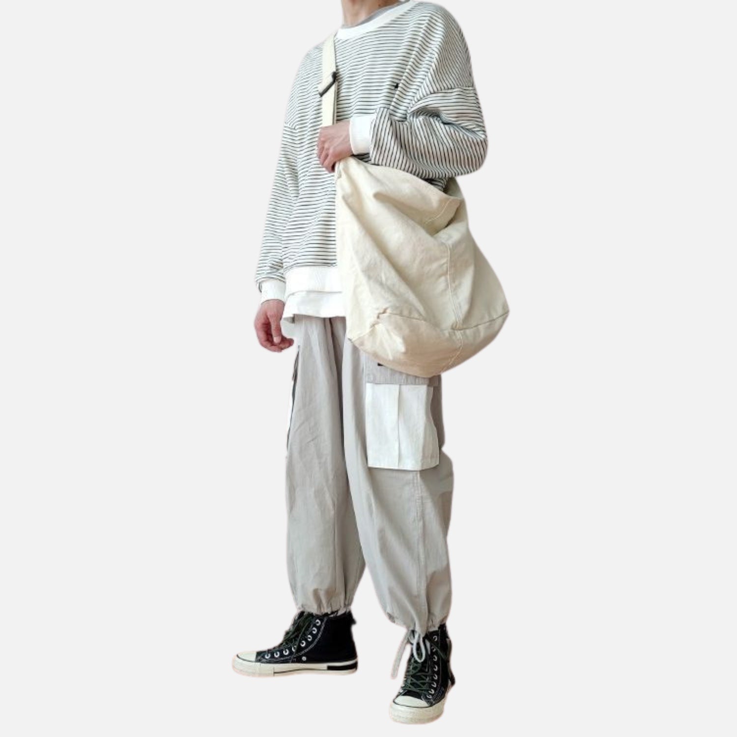 Large-Capacity Canvas Shoulder Bag