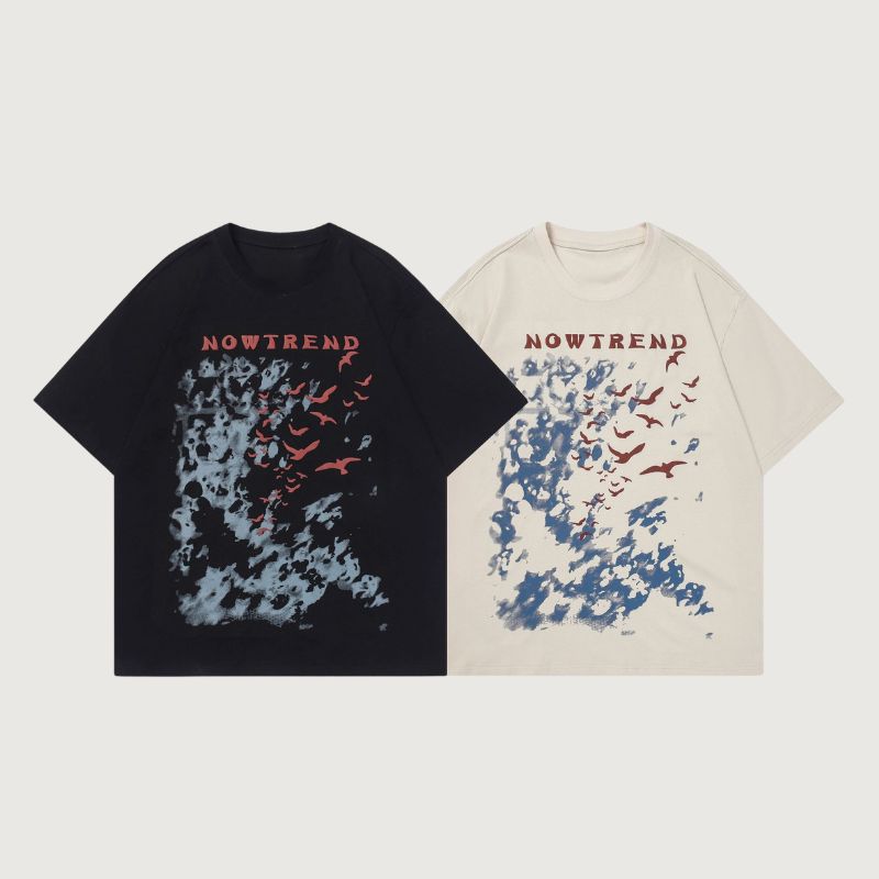 T-Shirt aus Baumwolle mit Graffiti-Print