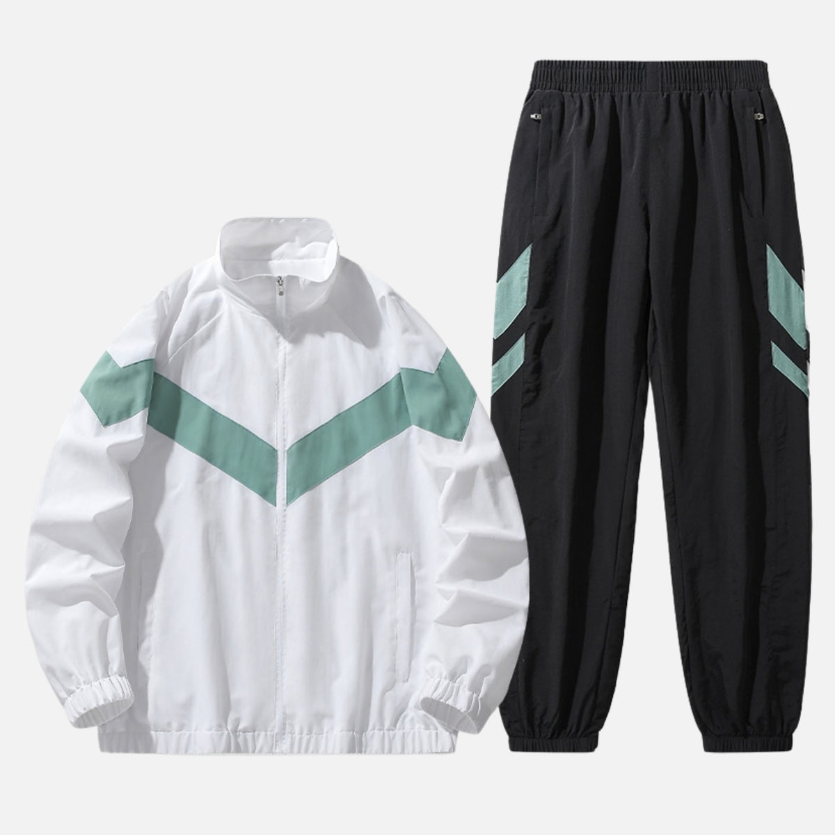 Taffeta Jacket and Casual Pants Set
