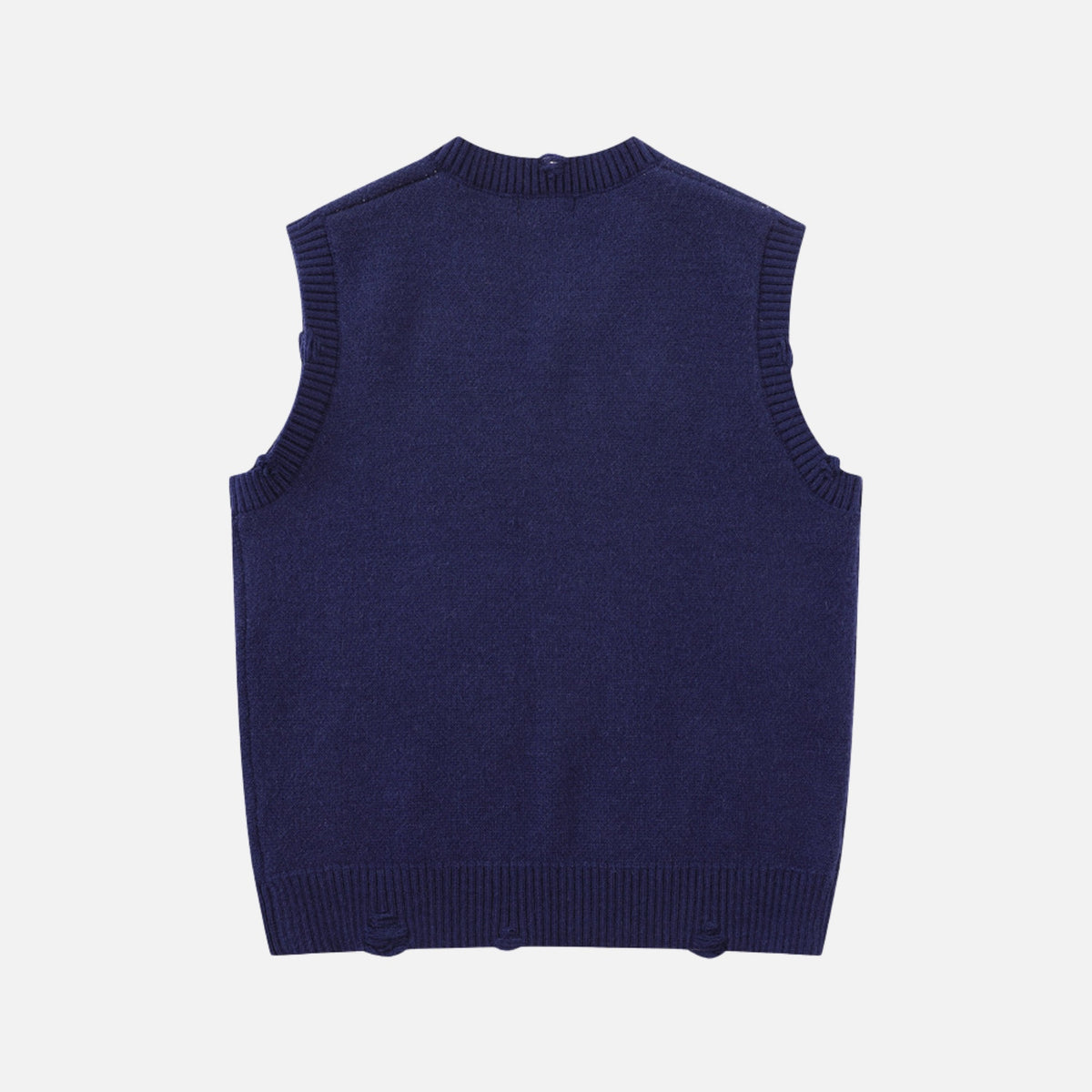Cartoon Flocked V-Neck Sweater Vest
