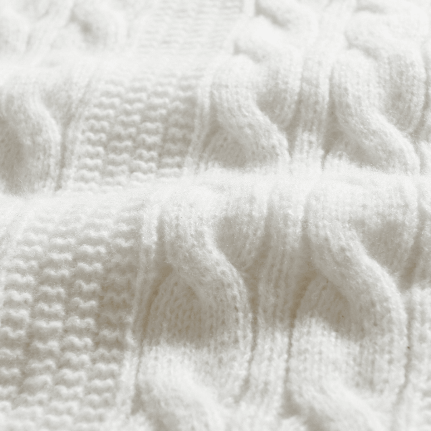 Suéter de cuello redondo de punto trenzado