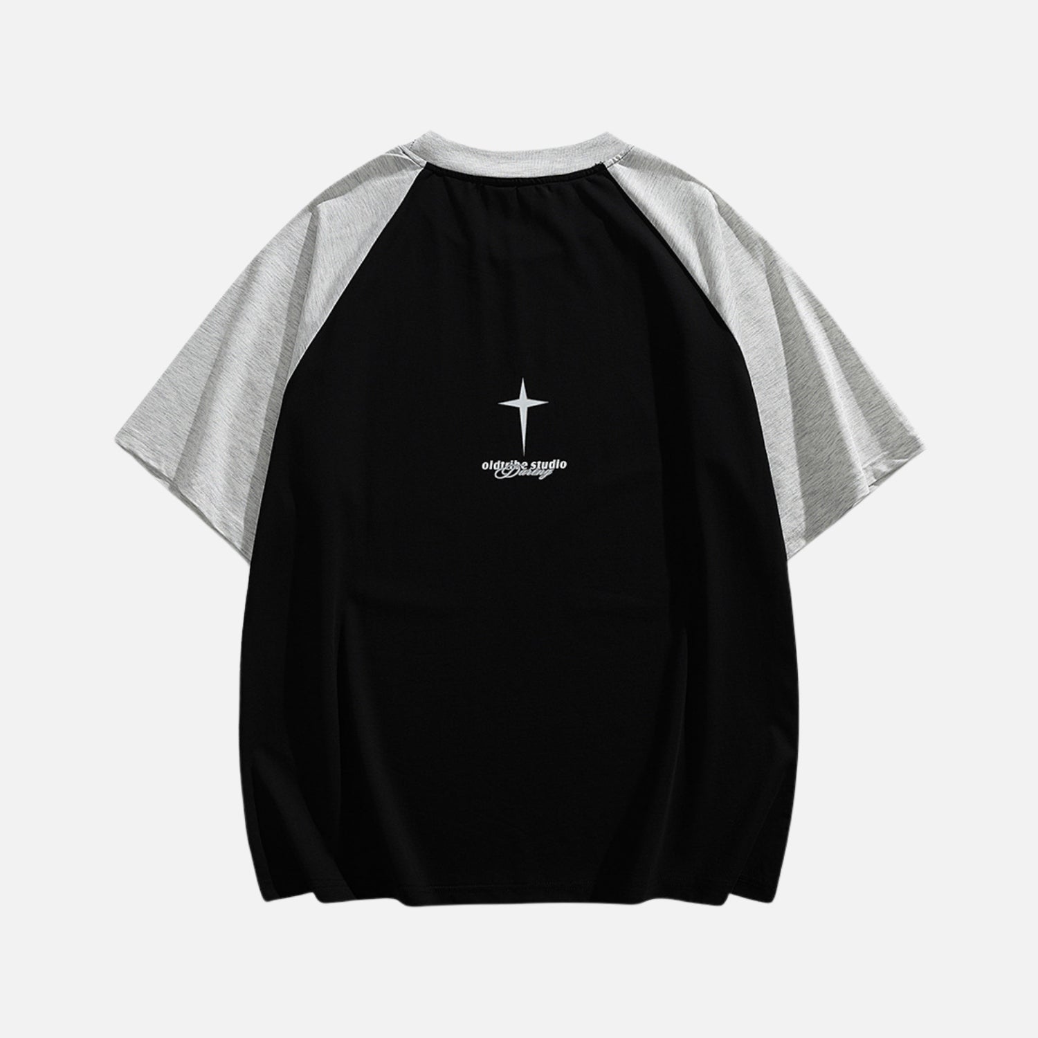 Colorblock Contrast Raglan Graphic Tee
