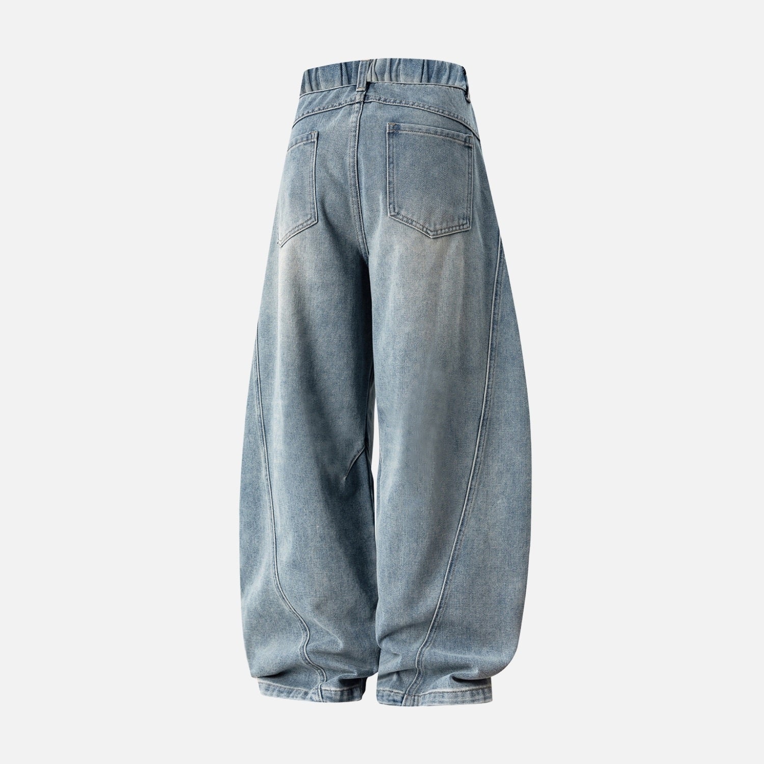 Vintage Washed Panel Baggy Jeans