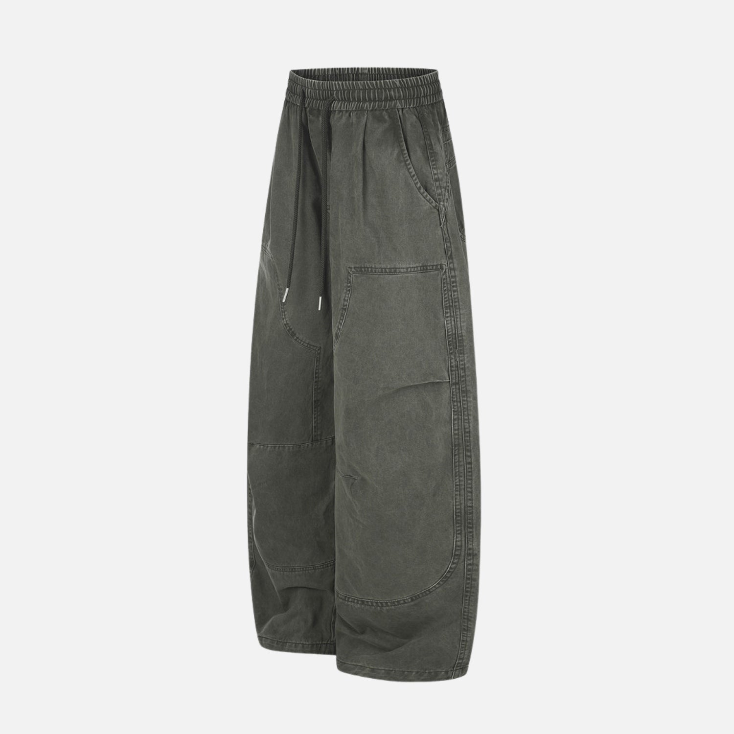 Punk-Inspired Washed Cotton Baggy Pants