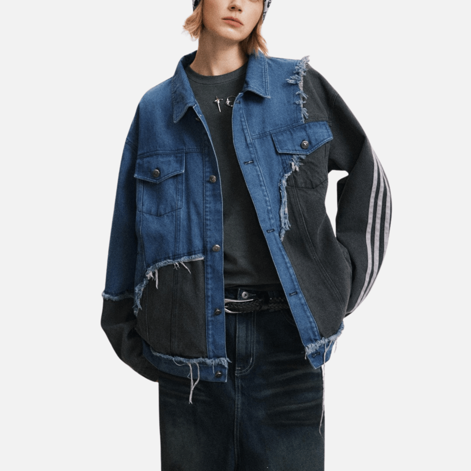 Irregular Patchwork Denim Jacket