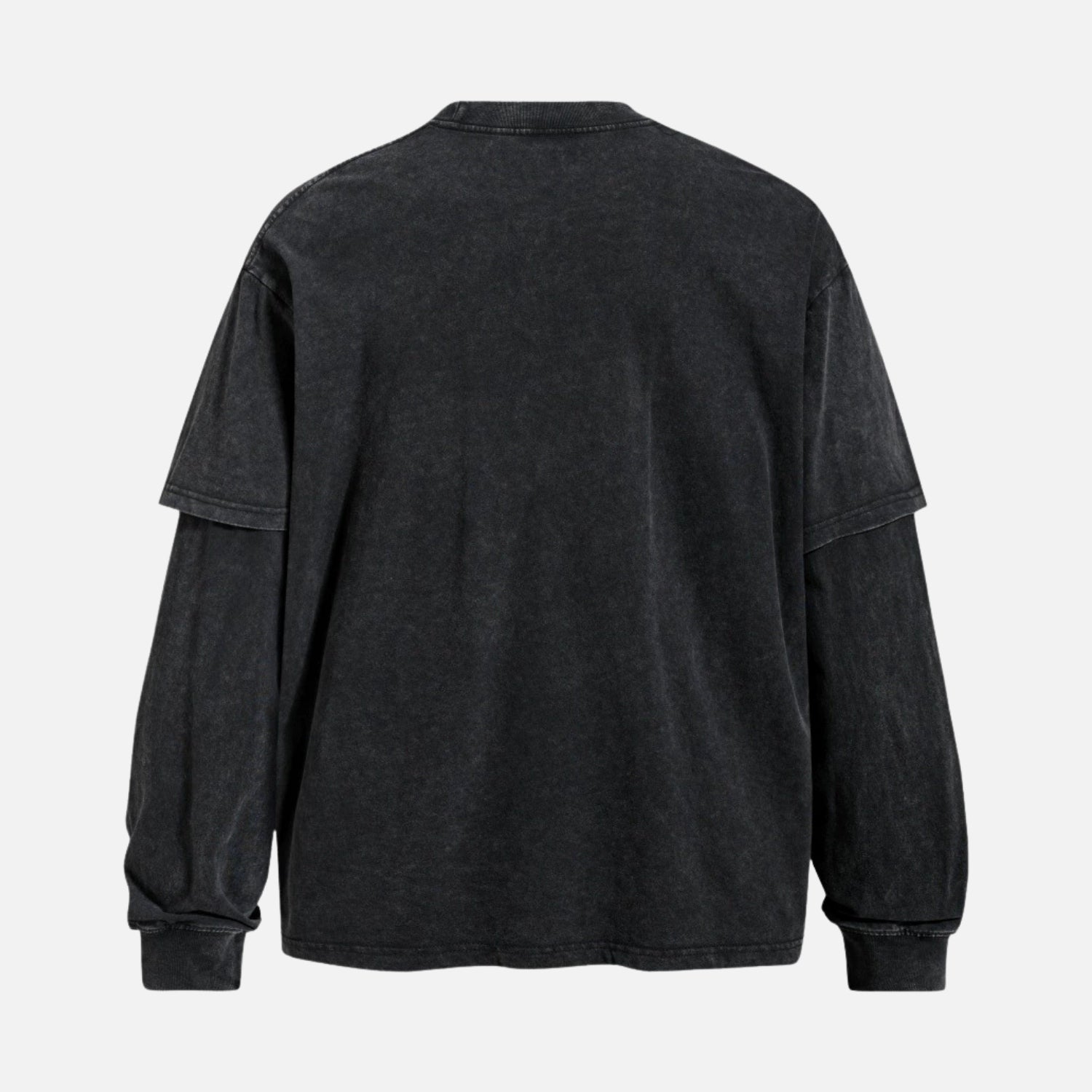 Washed Faux-Layered Long Sleeve Tee