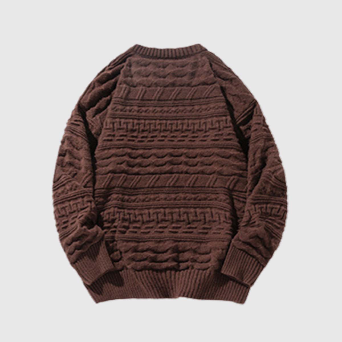 Japanese Retro Textured Knit Sweater