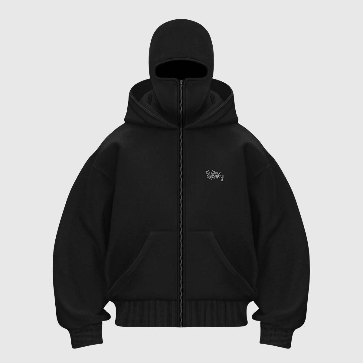 Double Hooded Zip-Up Hoodie