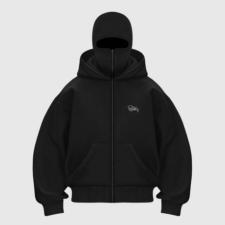 Double Hooded Zip-Up Hoodie