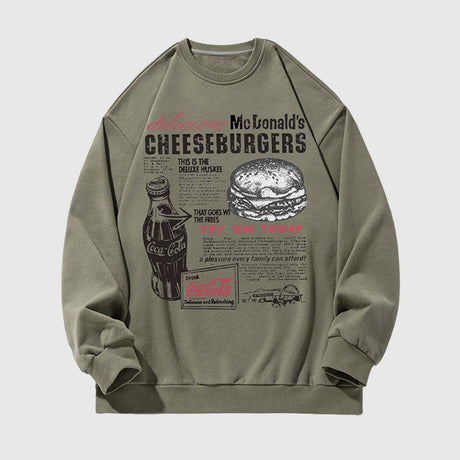 Vintage Fast Food Graphic Sweatshirt