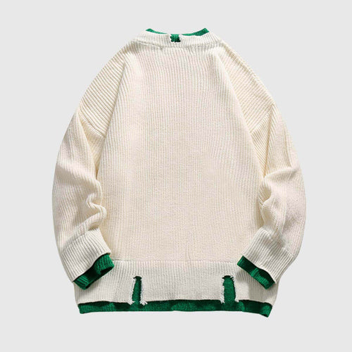 Strickpullover mit Farbkontrast