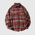 Vintage Plaid Button-Up Flannel Shirt